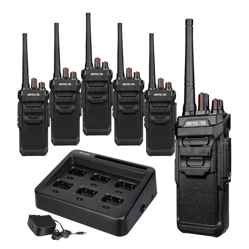 Walkie Talkies Rechargeable, Set of 6, Portable Two Way Radios, by Retevis #RT48